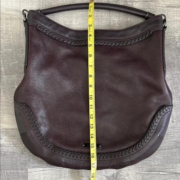 Burberry Brown Leather Hobo Bag with Braided Trim - Picture 10 of 10